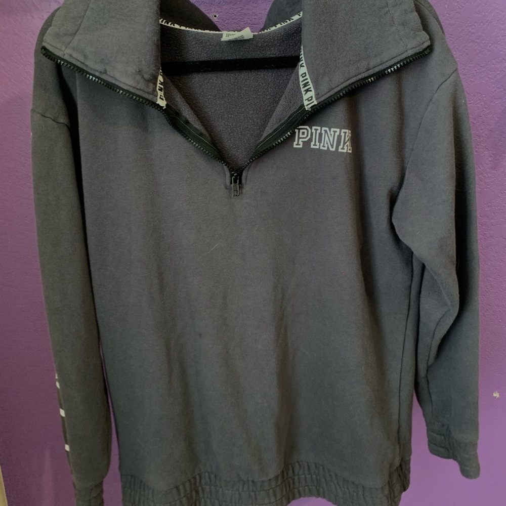 Pink Quarter Zip Sweatshirt